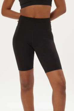 Bike Shorts - Made From Recycled Plastic Bottles -Sportswear Shop bike shorts made from recycled plastic bottles pants girlfriend collective black xs 684230