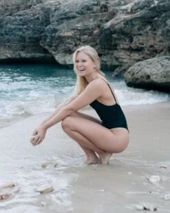 Black Scoop Onepiece - Recycled Nylon 12 Black Scoop Onepiece - Recycled Nylon -Sportswear Shop black scoop onepiece recycled nylon swimwear lilja the label 348067