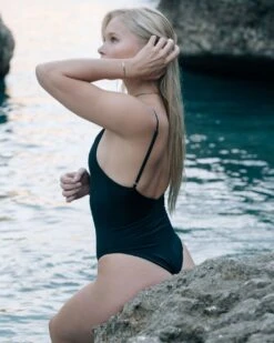 Black Scoop Onepiece - Recycled Nylon 14 Black Scoop Onepiece - Recycled Nylon -Sportswear Shop black scoop onepiece recycled nylon swimwear lilja the label 841528