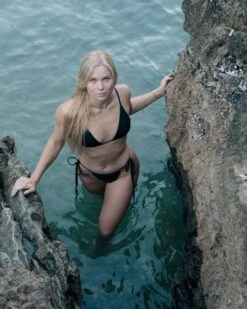 Black Triangle Top - Recycled Nylon -Sportswear Shop black triangle top recycled nylon swimwear lilja the label 600967