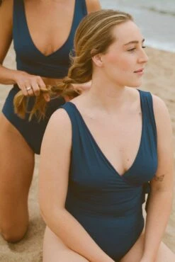 Blueberry Wrap Onepiece - Recycled Nylon -Sportswear Shop blueberry wrap onepiece swimwear lilja the label 115005