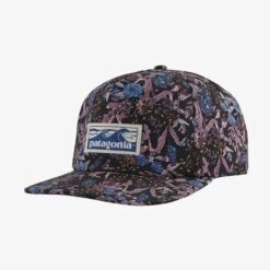 Patagonia Boardshort Label Funfarer Cap - Organic Cotton -Sportswear Shop boardshort label funfarer cap organic cotton cap patagonia field flora tonal small black 223223