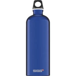 Classic SIGG Traveller Water Bottle - Aluminium -Sportswear Shop classic sigg traveller water bottle aluminium cutlery sigg traveller dark blue 1l 826027
