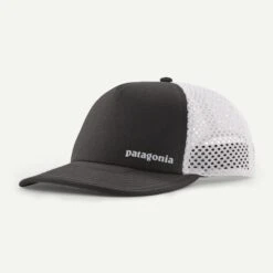 Patagonia Duckbill Running Trucker Hat - Recycled Nylon -Sportswear Shop duckbill running trucker hat recycled nylon headwear patagonia black 450398