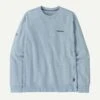 Patagonia Fitz Roy Icon Uprisal Crew Sweatshirt - Recycled PET & Recycled Cotton -Sportswear Shop fitz roy icon uprisal crew sweatshirt recycled pet recycled cotton shirt patagonia fleck blue s 340106