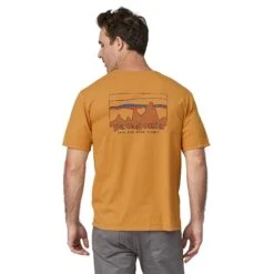 Patagonia M's '73 Skyline Organic T-Shirt - 100% Organic Cotton -Sportswear Shop ms 73 skyline organic t shirt 100 organic cotton shirt patagonia dried mango s 821242