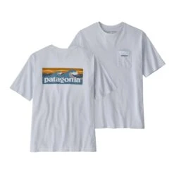 Patagonia M's Boardshort Logo Pocket Responsibili-Tee - Recycled Cotton & Recycled Polyester -Sportswear Shop ms boardshort logo pocket responsibili tee recycled cotton recycled polyester shirt patagonia 433221