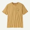 Patagonia M's Boardshort Logo Pocket Responsibili-Tee - Recycled Cotton & Recycled Polyester -Sportswear Shop ms boardshort logo pocket responsibili tee recycled cotton recycled polyester shirt patagonia beeswax tan s 498375