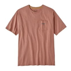 Patagonia M's Boardshort Logo Pocket Responsibili-Tee - Recycled Cotton & Recycled Polyester -Sportswear Shop ms boardshort logo pocket responsibili tee recycled cotton recycled polyester shirt patagonia sienna clay s 491970