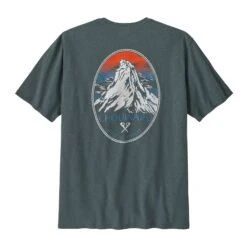 Patagonia M's Chouinard Crest Pocket Responsibili T-shirt - 100% Recycled Fabric -Sportswear Shop ms chouinard crest pocket responsibili tee patagonia 823302