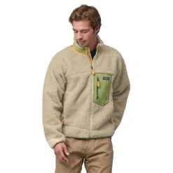Patagonia M's Classic Retro-X Fleece Jacket - Recycled Polyester -Sportswear Shop ms classic retro x fleece jacket recycled polyester jacket patagonia dark natural wbuckhorn green s 328747