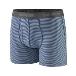 Patagonia M's Essential Boxer Briefs- From Wood-based TENCEL -Sportswear Shop ms essential boxer briefs from wood based tencel underwear patagonia fathom stripe new navy s 3 853670