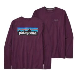 Patagonia M's Long-Sleeved P-6 Logo Responsibili-Tee® - Recycled Polyester -Sportswear Shop ms long sleeved p 6 logo responsibili teer recycled polyester shirt patagonia 199365