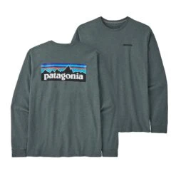 Patagonia M's Long-Sleeved P-6 Logo Responsibili-Tee® - Recycled Polyester -Sportswear Shop ms long sleeved p 6 logo responsibili teer recycled polyester shirt patagonia 374804