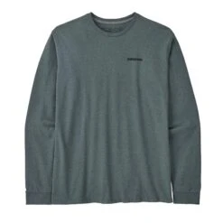 Patagonia M's Long-Sleeved P-6 Logo Responsibili-Tee® - Recycled Polyester -Sportswear Shop ms long sleeved p 6 logo responsibili teer recycled polyester shirt patagonia 492311