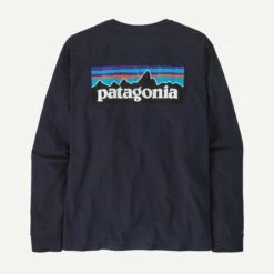 Patagonia M's Long-Sleeved P-6 Logo Responsibili-Tee® - Recycled Polyester -Sportswear Shop ms long sleeved p 6 logo responsibili teer recycled polyester shirt patagonia 921390