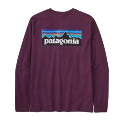 Patagonia M's Long-Sleeved P-6 Logo Responsibili-Tee® - Recycled Polyester -Sportswear Shop ms long sleeved p 6 logo responsibili teer recycled polyester shirt patagonia 926041