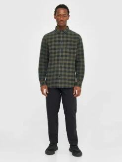 M's Loose Fit Checkered Shirt - 100% Organic Cotton -Sportswear Shop ms loose fit checkered shirt 100 organic cotton shirt knowledgecotton apparel 844798