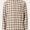 M's Loose Fit Checkered Shirt - 100% Organic Cotton -Sportswear Shop ms loose fit checkered shirt 100 organic cotton shirt knowledgecotton apparel beige check s 387300