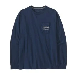 Patagonia M's L/S '73 Skyline Pocket Responsibili-Tee - Recycled Cotton & Recycled PET -Sportswear Shop ms ls 73 skyline pocket responsibili tee patagonia lagom blue s 778838
