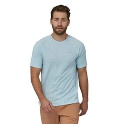 Patagonia M's Ridge Flow Running Shirt - 100% Recycled Polyester -Sportswear Shop ms ridge flow running shirt 100 recycled polyester shirt patagonia steam blue s 204645