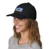 Patagonia P-6 LoPro Trucker Cap - Organic Cotton -Sportswear Shop p 6 lopro trucker cap organic cotton headwear patagonia black 463461