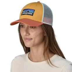 Patagonia P-6 LoPro Trucker Cap - Organic Cotton -Sportswear Shop p 6 lopro trucker cap organic cotton headwear patagonia pufferfish gold 433169