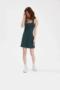 Paloma Dress - Made From Recycled Plastic Bottles -Sportswear Shop paloma dress made from recycled plastic bottles dress girlfriend collective moss xs 154320