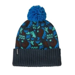 Patagonia Powder Town Beanie -100% Recycled Polyester -Sportswear Shop powder town beanie 100 recycled polyester headwear patagonia across oceans smolder blue 879323