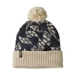 Patagonia Powder Town Beanie -100% Recycled Polyester -Sportswear Shop powder town beanie 100 recycled polyester headwear patagonia synched flight smolder blue 309888