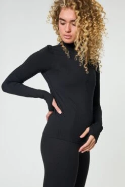 Reset Long Sleeve Mock Neck, Half Zip -Sportswear Shop reset long sleeve mock neck half zip shirt girlfriend collective 214724