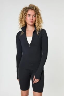 Reset Long Sleeve Mock Neck, Half Zip -Sportswear Shop reset long sleeve mock neck half zip shirt girlfriend collective 929826