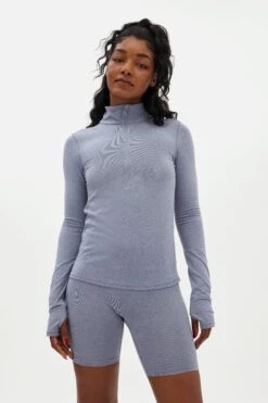 Reset Long Sleeve Mock Neck, Half Zip