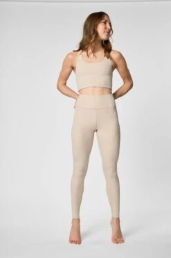 RIB High-Rise Leggings - Made From Recycled Bottles -Sportswear Shop rib high rise leggings made from recycled bottles pants girlfriend collective 195791