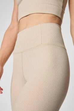 RIB High-Rise Leggings - Made From Recycled Bottles -Sportswear Shop rib high rise leggings made from recycled bottles pants girlfriend collective 314582