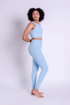 RIB High-Rise Leggings - Made From Recycled Bottles -Sportswear Shop rib high rise leggings made from recycled bottles pants girlfriend collective 614429