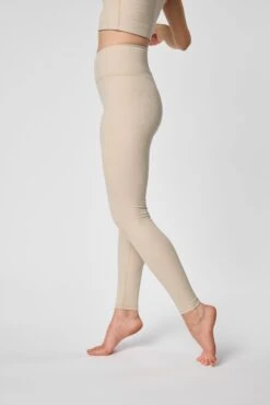 RIB High-Rise Leggings - Made From Recycled Bottles -Sportswear Shop rib high rise leggings made from recycled bottles pants girlfriend collective 677674