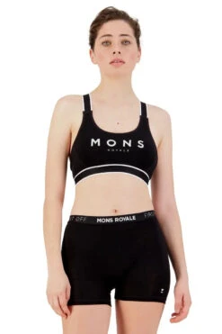 Mons Royale Stella X-Back Bra - Merino Wool -Sportswear Shop stella x back bra merino wool underwear mons royale black 21 xs 987858