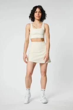 The Skort High-Rise - Made From Recycled Plastic Bottles -Sportswear Shop the skort high rise made from recycled plastic bottles skirt girlfriend collective 106461