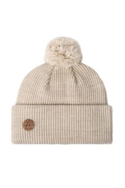 Timberjack Pom Beanie - 100% Organic Merino Wool -Sportswear Shop timberjack pom beanie 100 organic merino wool headwear vai ko oatmilk 447878