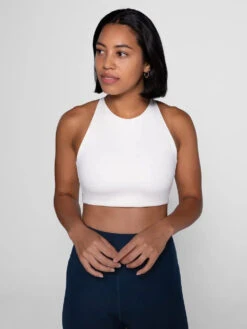 Topanga Sports Bra - Made From Recycled Plastic Bottles -Sportswear Shop topanga sports bra made from recycled plastic bottles bra girlfriend collective ivory xs 833269