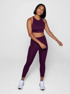 Topanga Sports Bra - Made From Recycled Plastic Bottles -Sportswear Shop topanga sports bra made from recycled plastic bottles bra girlfriend collective plum xs 267599