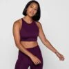 Topanga Sports Bra - Made From Recycled Plastic Bottles -Sportswear Shop topanga sports bra made from recycled plastic bottles underwear girlfriend collective plum xs 622153