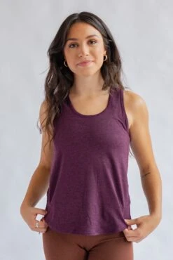 Train Relaxed Tank - Made From Recycled PET -Sportswear Shop train relaxed tank made from recycled pet shirt girlfriend collective plum xs 654554