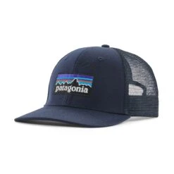 Patagonia Unisex P-6 Logo Trucker Hat - Organic Cotton -Sportswear Shop unisex p 6 logo trucker hat organic cotton headwear patagonia new navy 670806