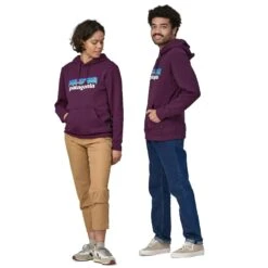 Patagonia Unisex P-6 Logo Uprisal Hoody - Made From Recycled Cotton & Recycled Polyester 33 Patagonia Unisex P-6 Logo Uprisal Hoody - Made From Recycled Cotton & Recycled Polyester -Sportswear Shop unisex p 6 logo uprisal hoody made from recycled cotton recycled polyester shirt patagonia night plum xs 562698