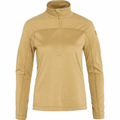 FJÄLLRÄVEN W's Abisko Lite Fleece Half Zip - 100% Recycled Polyester -Sportswear Shop ws abisko lite fleece half zip 100 recycled polyester shirt fjallraven dune beige s 647586