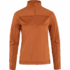 FJÄLLRÄVEN W's Abisko Lite Fleece Half Zip - 100% Recycled Polyester -Sportswear Shop ws abisko lite fleece half zip 100 recycled polyester shirt fjallraven terracotta brown s 751910
