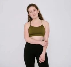 W's Active Seamless Sports Bra - Recycled Nylon -Sportswear Shop ws active sports bra recycled nylon bra organic basics olive xs s 716159
