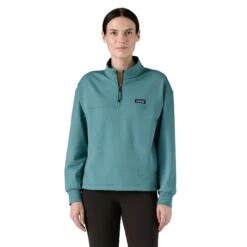 Patagonia W's Ahnya P/O - Organic Cotton & Recycled Polyester -Sportswear Shop ws ahnya po organic cotton recycled polyester shirt patagonia wetland blue xs 206622